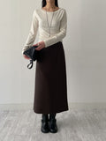 D-ring Stripe H-Line Long Skirt
