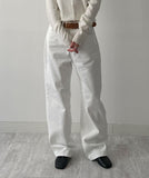 [Unisex] Stitched Cotton Wide Pants