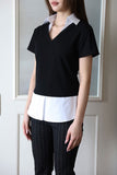 Lier Double Collar Short Sleeve Tee
