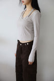 Metal Line Halter Tee