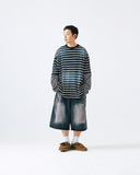 Washed Stripe Layerd Long Sleeve