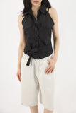ST Back Slit Sleeveless Shirt