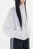 Drop see-through windbreaker jumper