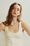 Ocean Wave Chalcedony Necklace