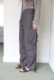 Fine nylon cargo pants