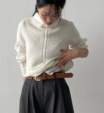 Rolling High Neck Half Knit