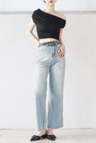 Bageu Crop Off Shoulder Tee