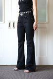 Red Studded Bootcut Pants