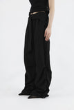 Tie Wrap Pintuck Pants