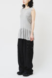 (W) June Shirring Sleeveless