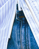 [AG] Wide Curved Denim Pants
