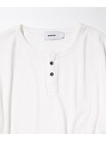 RIBBED HENLEY NECK LONG SLEEVE