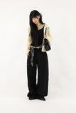 Bohemian Studded Black Pants