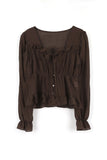 Frill Smoke Autumn Blouse