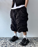 Nylon Shirring Bermuda Pants