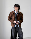 Louis Suede Crop Jacket