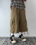 Strap Cargo Maxi Bermuda Pants