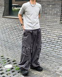 Belted Dyeing Cargo Pocket Pants
