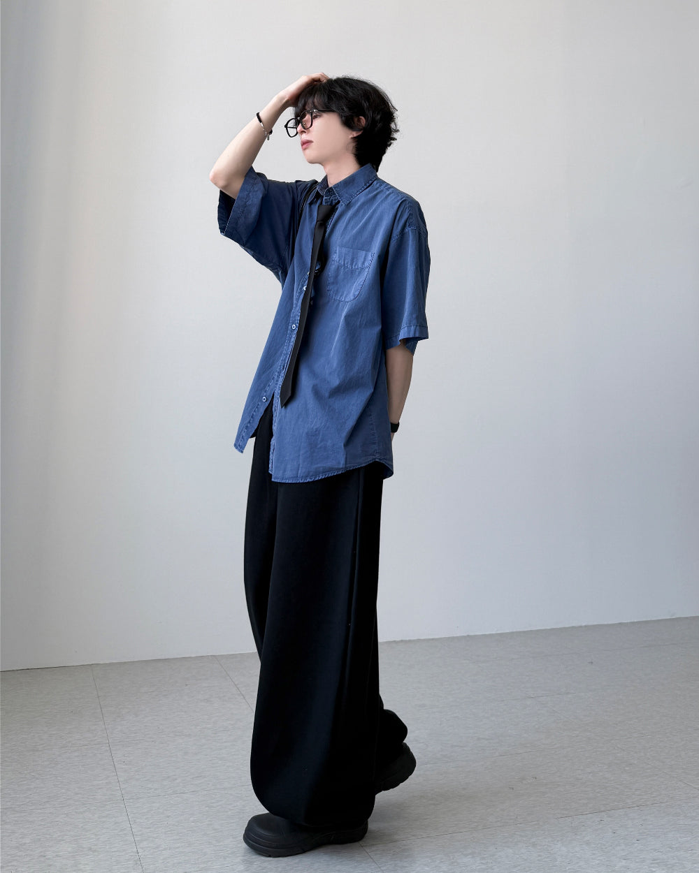 【YOURNUS】Mail Pigment Half Shirt YOURNUS (ユアノス) -メールピグメント半袖シャツ / Mail