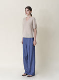 [Premium] Whole Garment Modern V-neck Short Sleeve Knit