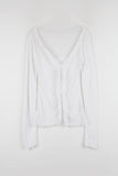 Shiny see-through frill cardigan