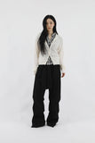 Tie Wrap Pintuck Pants