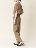 [Premium] Button Linen Jacket & Slacks Set