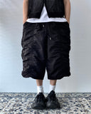 Nylon Shirring Bermuda Pants