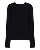 RIBBED BUTTON CARDIGAN