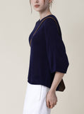 [Premium] Whole Garment Brule Hood Short Sleeve Knit
