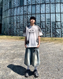 Teen Washed Deep Tuck Bermuda Denim