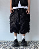 Nylon Shirring Bermuda Pants