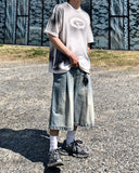 Teen Washed Deep Tuck Bermuda Denim