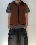 Nylon Multi Zipper Hood Vest