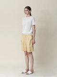 [Premium] Whole Garment Linne Round Short Sleeve Knit