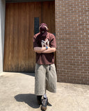 Vintage double knee bermuda pants