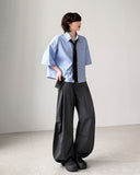 Pinto Stripe Crop Shirt