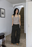 Color Stitch Cargo Cotton Pants