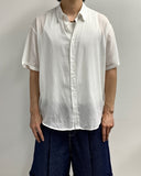Cooling See-Through Stripe Short Sleeve Shirt