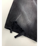 Dark Destroyed Damage Bermuda Denim