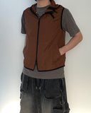 Nylon Multi Zipper Hood Vest