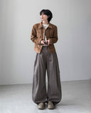 Louis Suede Crop Jacket