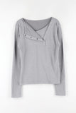 Brushed) Snap Cozy T-shirt