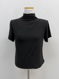 Tom Ribbed Mockneck Half T-Shirt