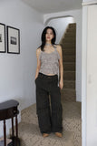 Color Stitch Cargo Cotton Pants