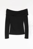 Leaf Twist Off-Shoulder Tee