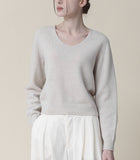 [Premium] Whole Garment Mozel U-Neck Knit