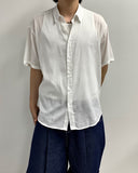 Cooling See-Through Stripe Short Sleeve Shirt