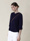 [Premium] Whole Garment Brule Hood Short Sleeve Knit