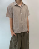 Soy Linen Check Short Sleeve Shirt